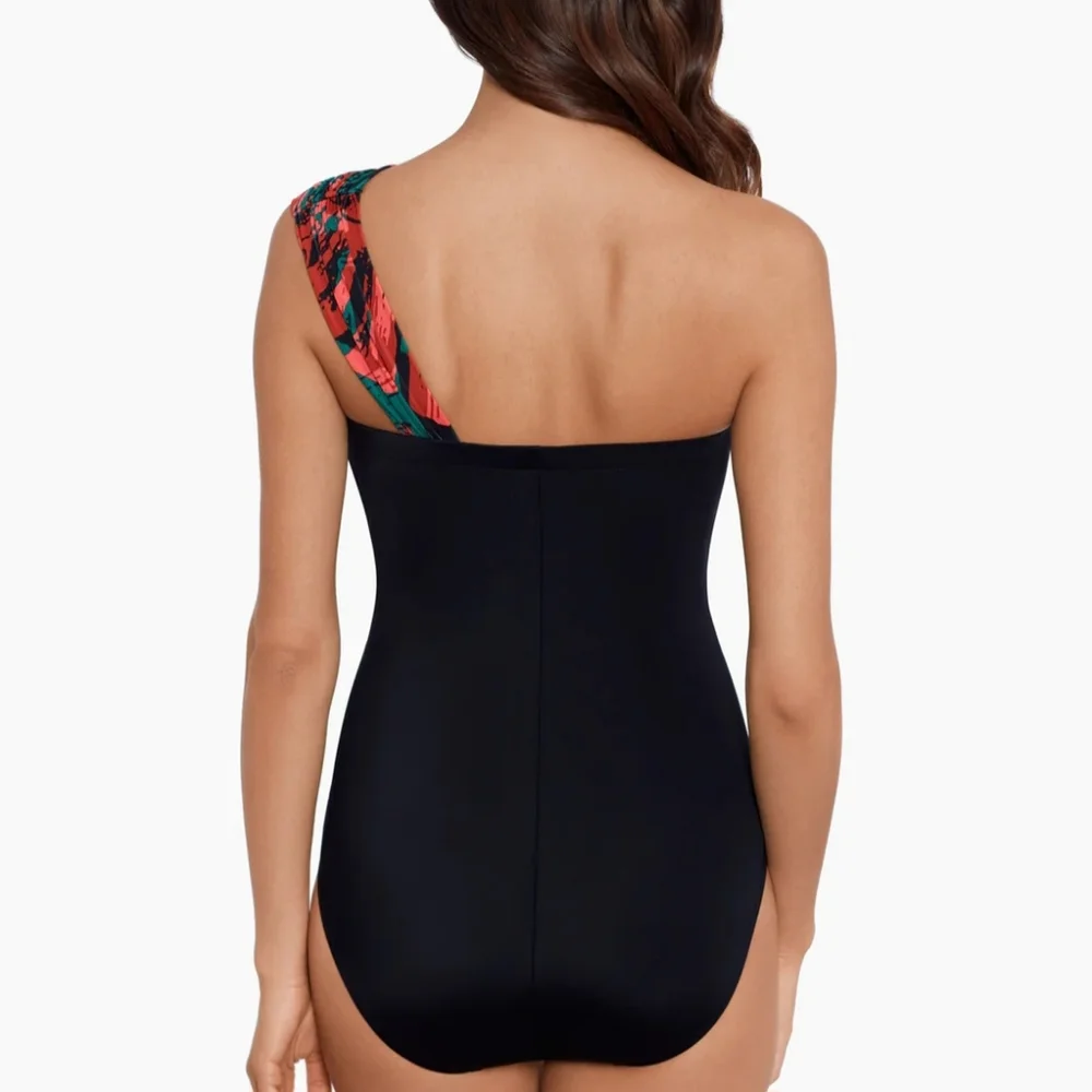 Miraclesuit swimsuit 8 black red Goddess one piece shapewear sculpting new $174